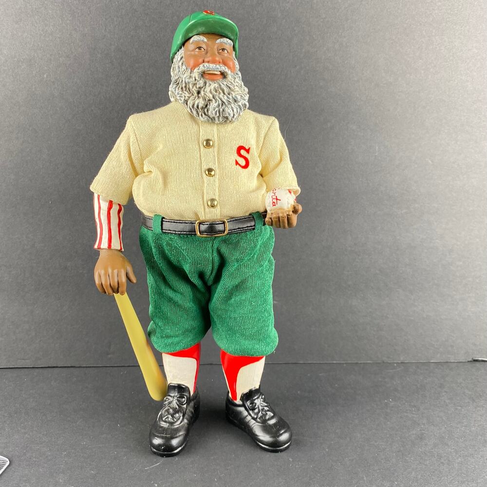 Vintage 1996 Possible Dreams Clothtique Baseball Santa Bat Ball 11" Figurine